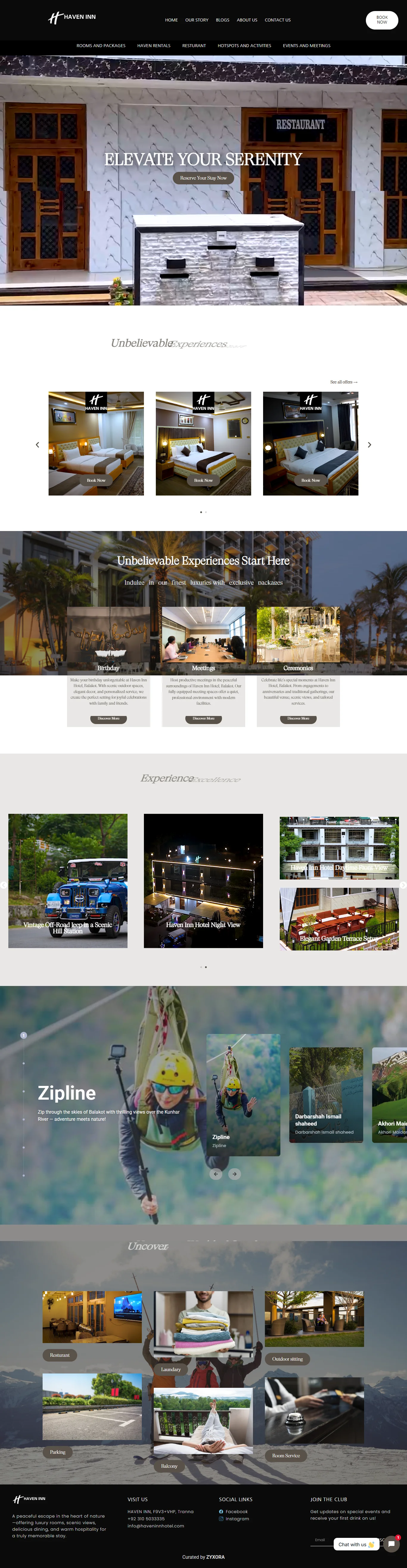Haven Inn Hotel Website