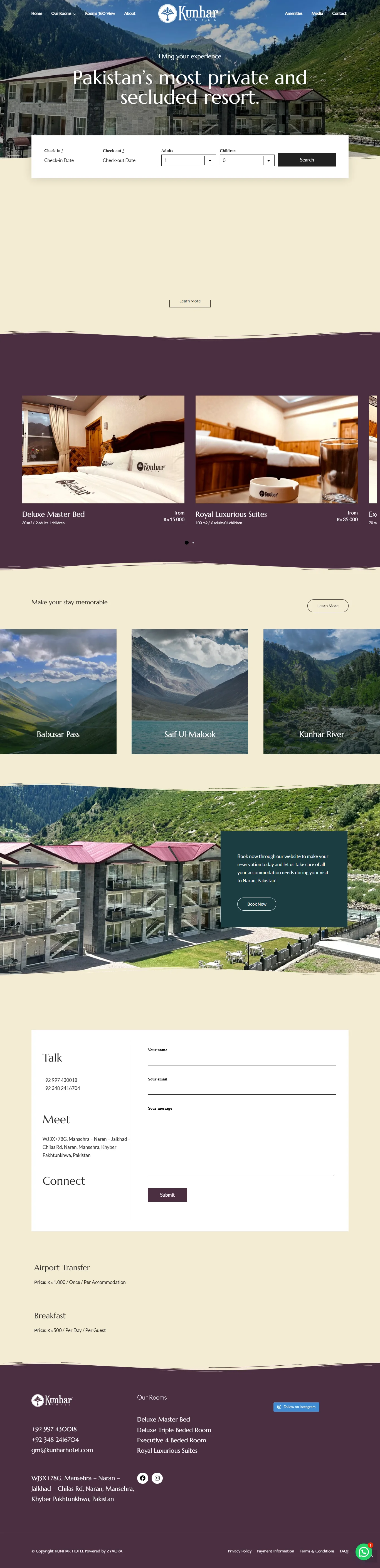 Kunhar Hotel Reservation